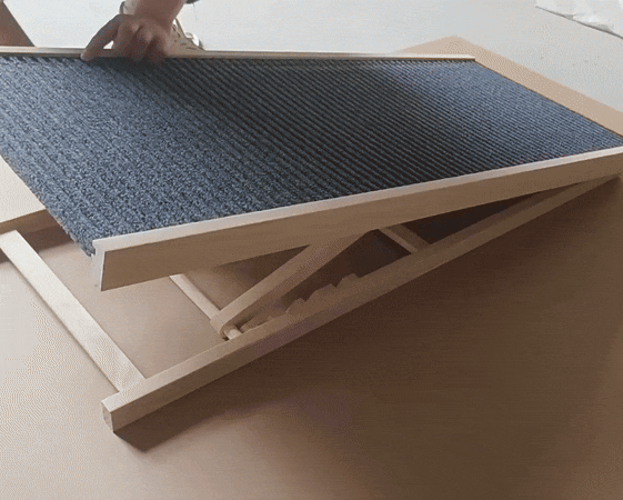 Verstelbare Loopplank Voor Honden Van Hout Antislip Oppervlak & Compact Op Te Bergen