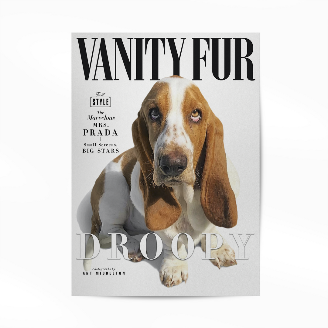 Gepersonaliseerde Huisdier Poster Jouw Kat of Hond op Magazine Cover