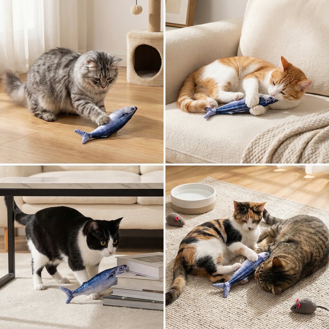 Interactieve Wiggly Vis Speelgoed voor Katten