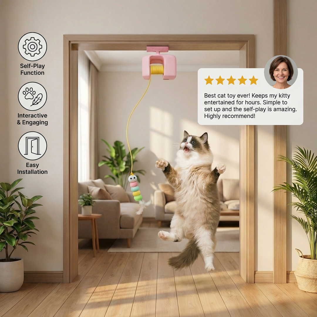 Interactief deur yo-yo kattenspeelgoed met zelfspeelfunctie