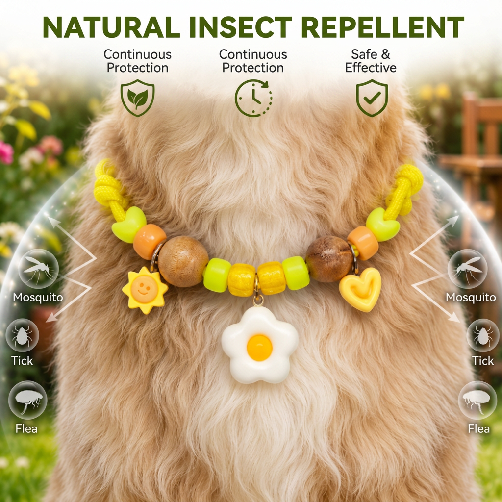 Schattige Halsband met Insectenwerend Middel voor Honden
